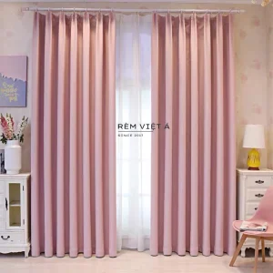Rèm Màu Hồng Pastel