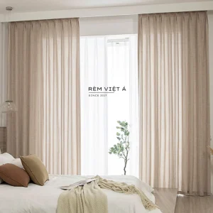 Rèm Linen Màu Be - Rèm Vải Linen Vintage Trang Trí Phòng Khách,Phòng Ngủ Siêu Xinh,Decor Homestay,Studio